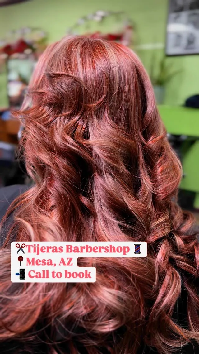 Video of hair color work at Tijeras Barbershop