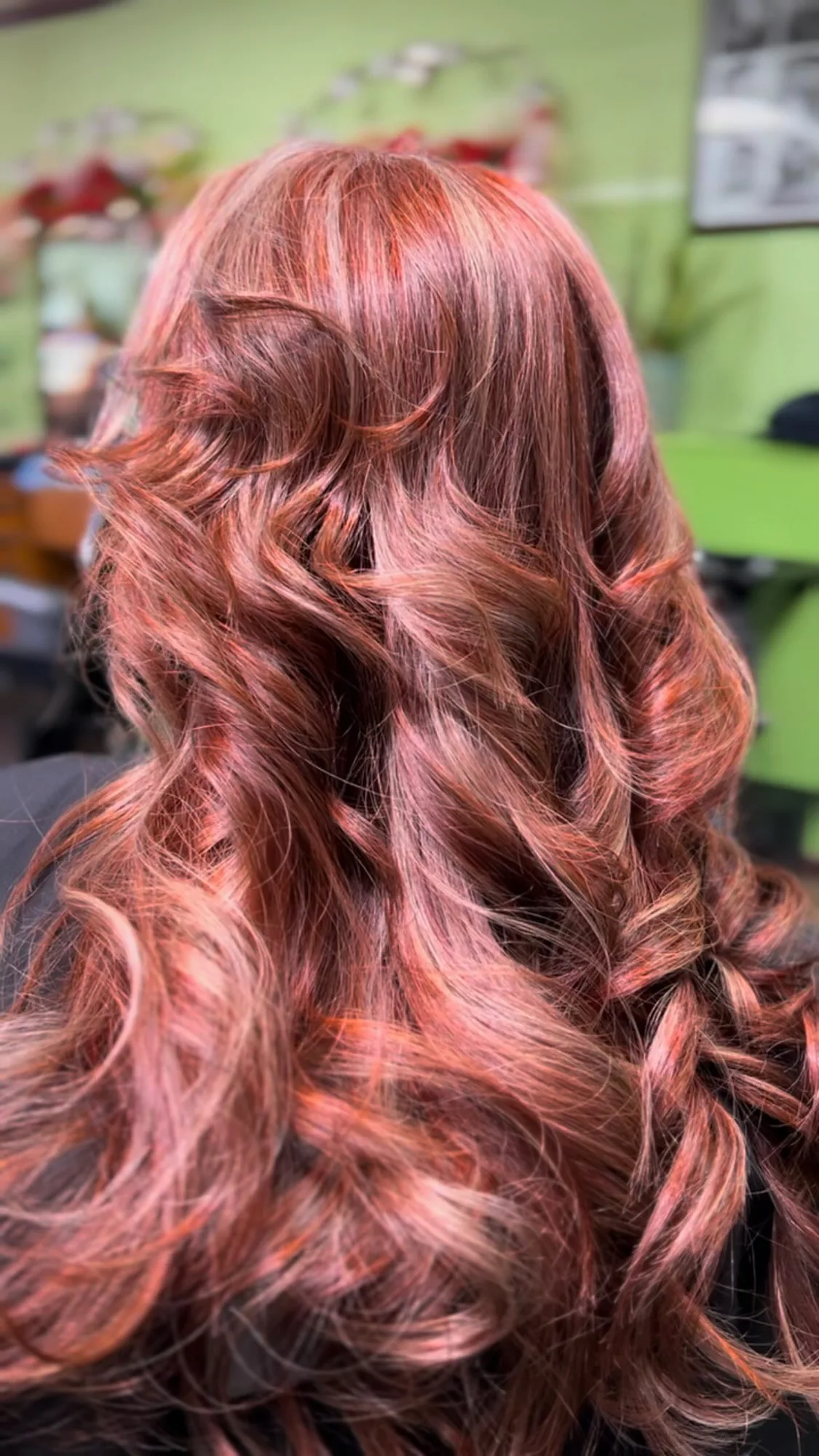 Video of hair color work at Tijeras Barbershop