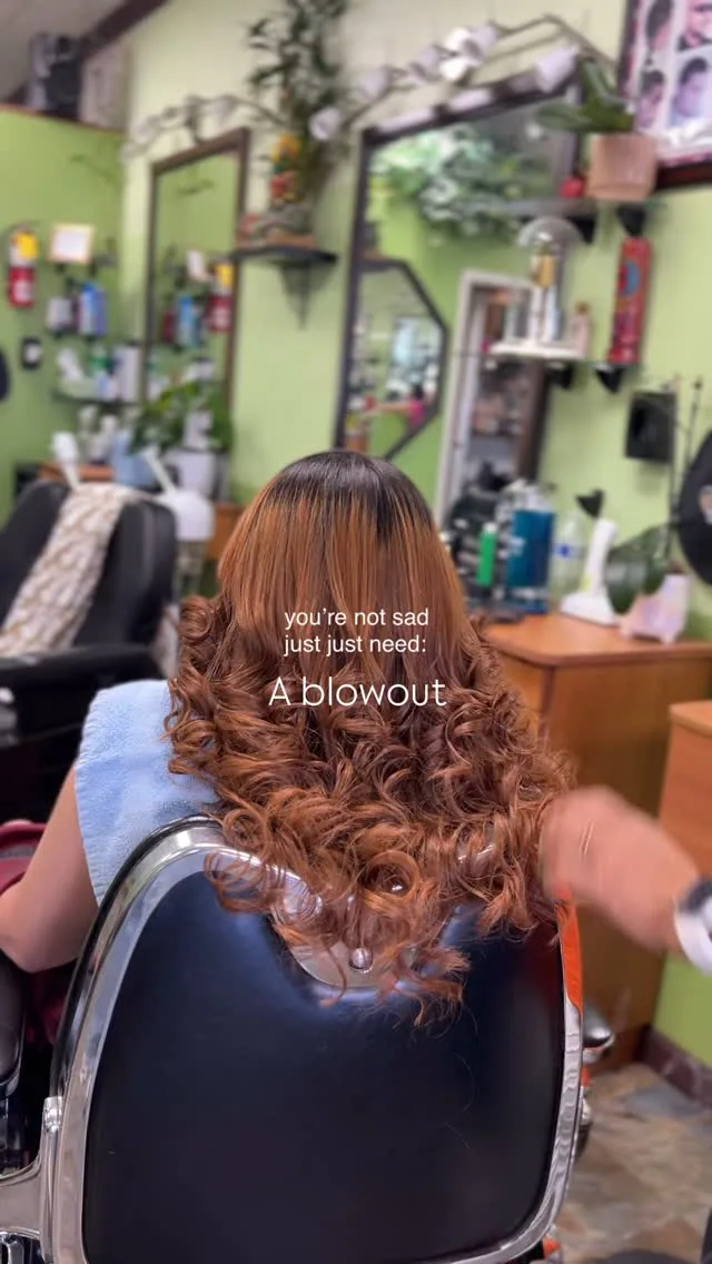 Video of hair color work at Tijeras Barbershop