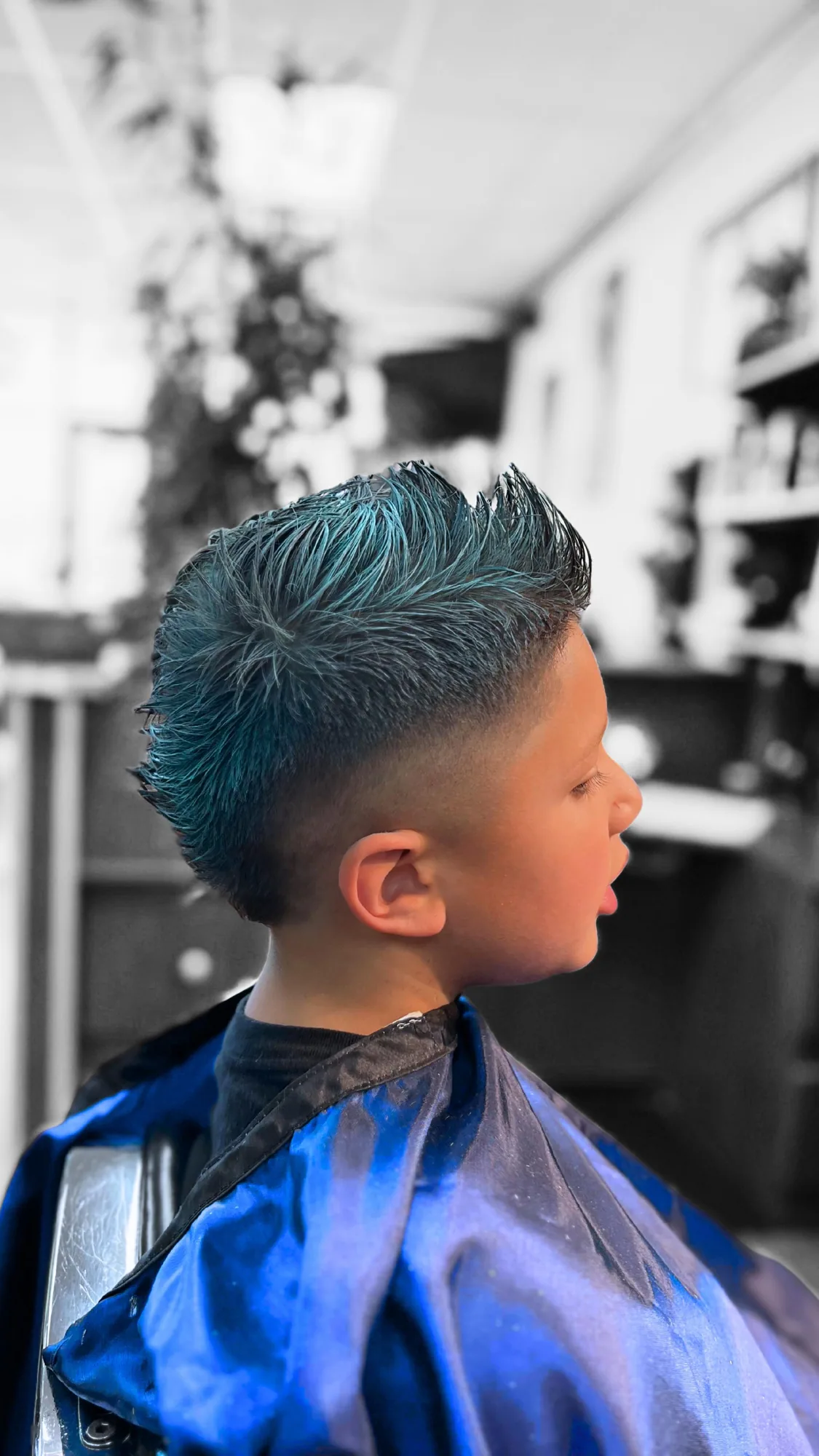 Video of a children’s haircut at Tijeras Barbershop