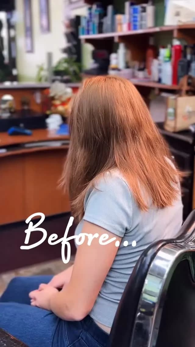 Video of hair color work at Tijeras Barbershop