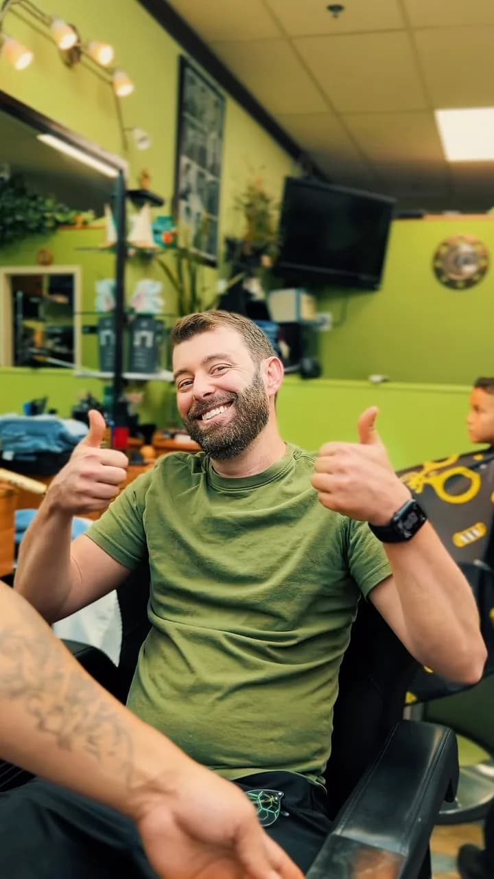 Video of haircut or styling work at Tijeras Barbershop